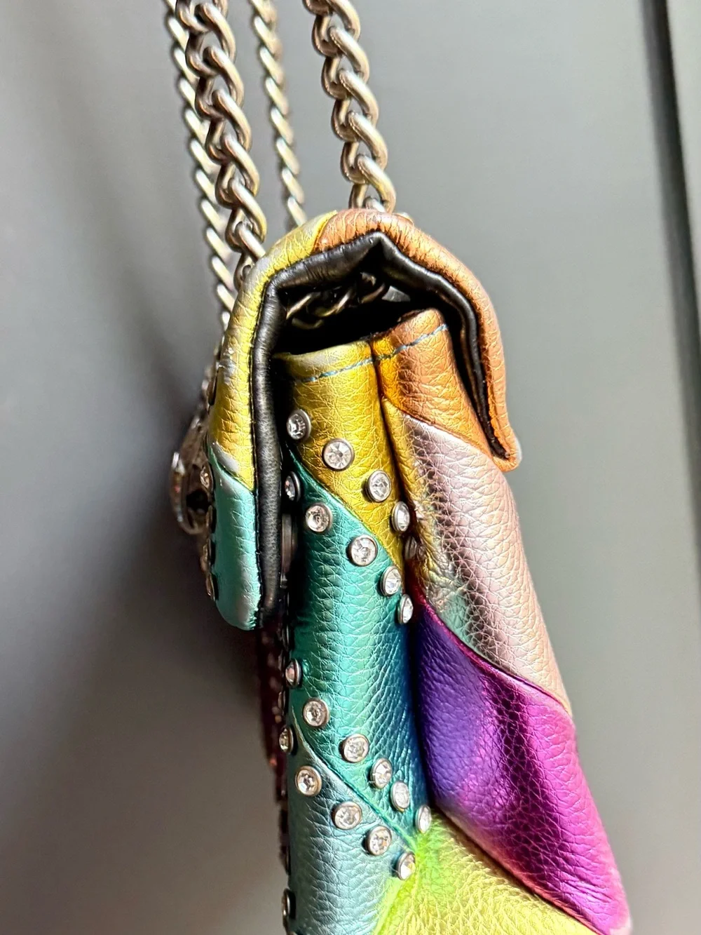 Kurt Geiger London Rainbow Mini
Kensington Crossbody Metallic
Studded Bag - Picture 14 of 16